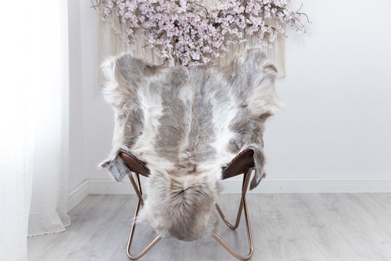 Reindeer Hide | Reindeer Rug | Reindeer Skin | Throw XXL EXTRA LARGE - Scandinavian Style Christmas Decor Brown White Hide #Reindeer42