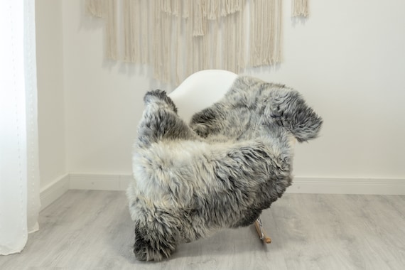 Real Sheepskin Rug Shaggy Rug Chair Cover Scandinavian Home Sheepskin Throw Sheep Skin White Gray Sheepskin Home Decor Rugs #Gut81