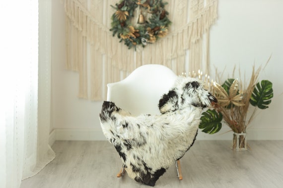 Real Sheepskin Rug Shaggy Rug Chair Cover Sheepskin Throw Sheep Skin Gray Ivory Sheepskin Home Decor Rugs #Gut12