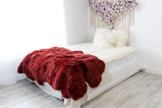 Quad Vine Merino Sheepskin Rug | Long rug | Shaggy Rug | Chair Cover | Area Rug | Vine Rug | Carpet | Vine Sheepskin Merino Sheep Skin