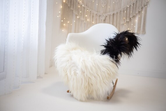 Real Icelandic Sheepskin Rug Scandinavian Decor Sofa Sheepskin throw Chair Cover Natural Sheep Skin Rugs Blanket Black White #Iceland680