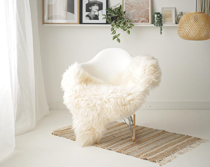 Real Sheepskin Rug Shaggy Rug Chair Cover Scandinavian Home Sheepskin Throw Sheep Skin Ivory Brown Sheepskin Home Decor Rugs #Mher139