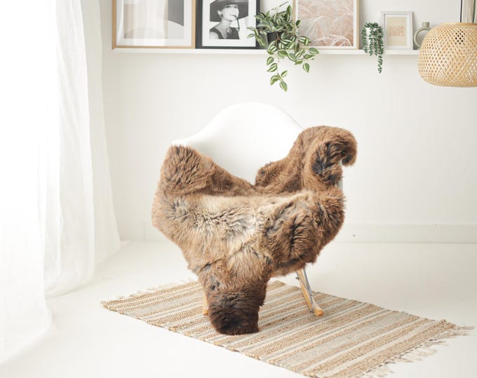 Real Sheepskin Rug Shaggy Rug Chair Cover Scandinavian Home Sheepskin Throw Sheep Skin Gray Brown Sheepskin Home Decor Rugs #Mher121