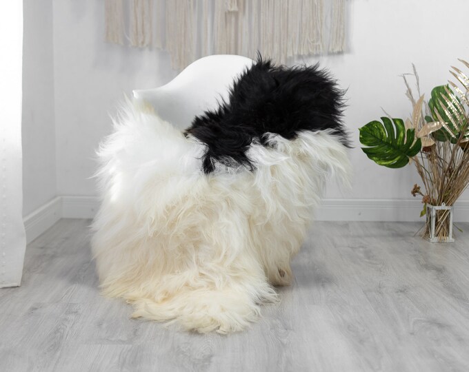 Real Icelandic Sheepskin Rug Scandinavian Decor Sofa Sheepskin throw Chair Cover Natural Sheep Skin Rugs Blanket Ivory Black #Mimisl20