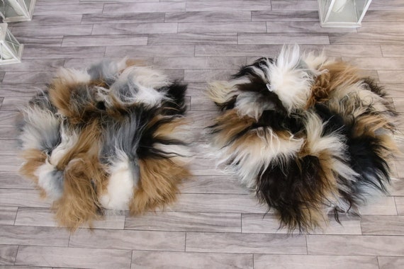 Real fur cat dog bed | Icelandic Sheepskin Cat Dog bed | Sheepskin cat dog pouf | Pet Bed Pet House | Fur Pet Bed