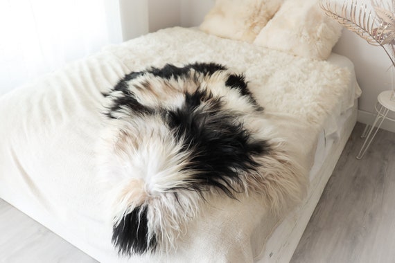 Patchwork Real Icelandic Sheepskin Rug Scandinavian Decor Sofa Sheepskin throw Chair Cover Natural Sheep Skin Rugs Gray Fur Rug #2patchwork5