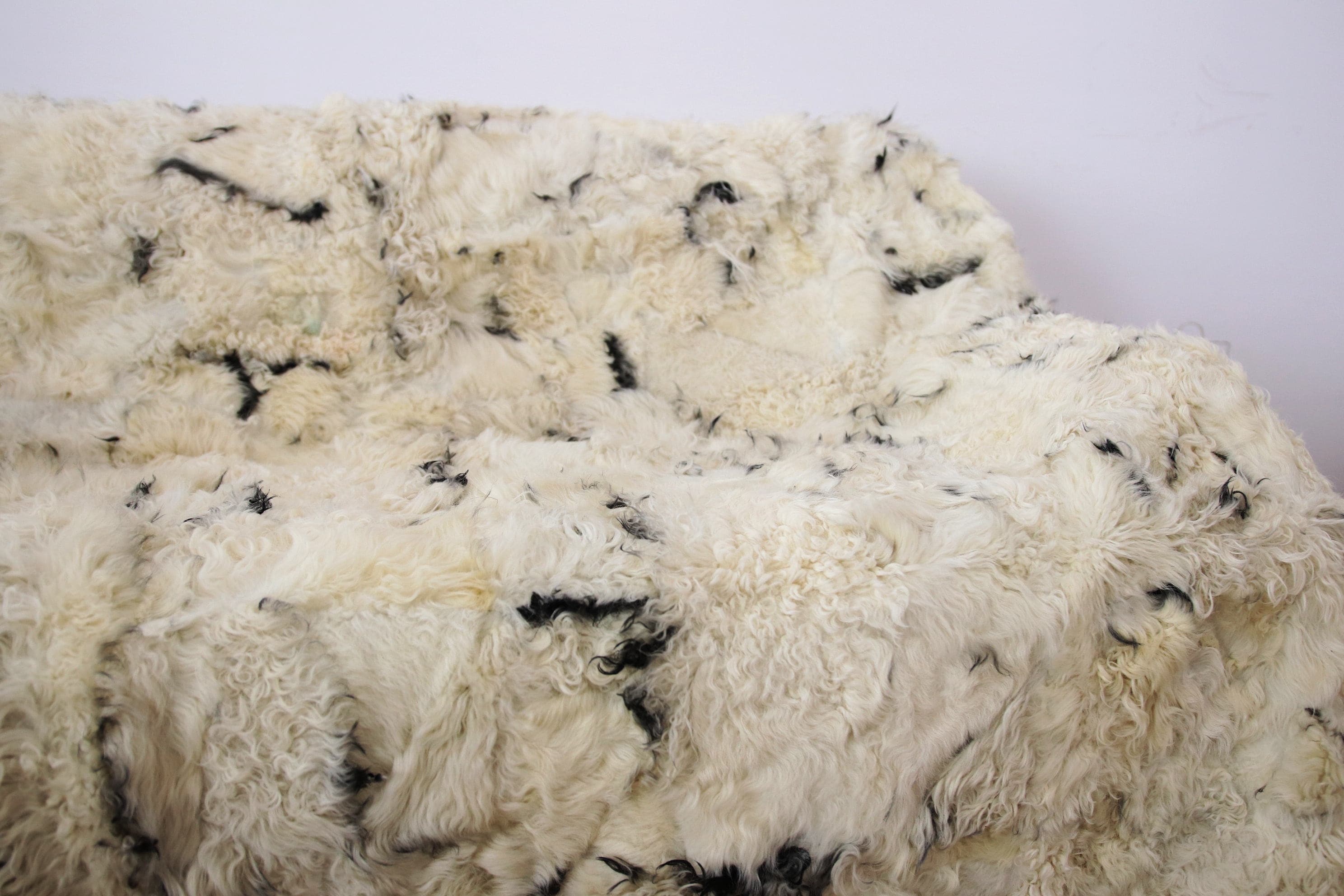 Sheepskin Throw Gotland Bed Throw Ivory Throw Sofa Throw Scandinavian Bed Throw
