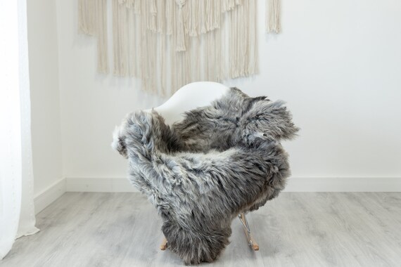 Real Sheepskin Rug Shaggy Rug Chair Cover Scandinavian Home Sheepskin Throw Sheep Skin White Gray Sheepskin Home Decor Rugs #Gut59