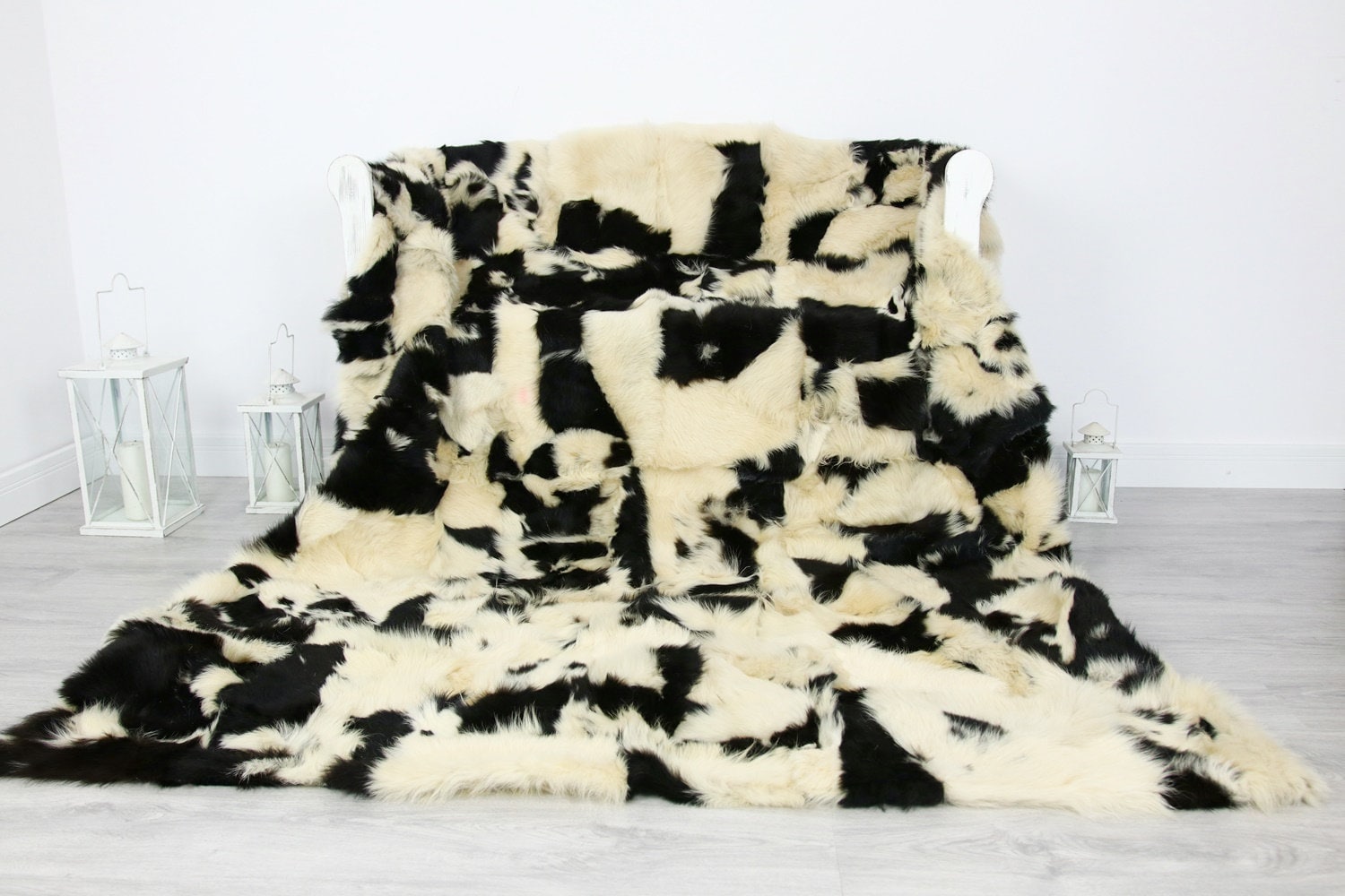 Luxurious Toscana Sheepskin Real Fur Throw Real Fur Blanket