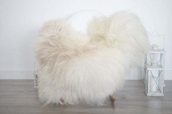 Real Icelandic Sheepskin Rug Scandinavian Decor Sofa Sheepskin throw Chair Cover Natural Sheep Skin Rugs Ivory Blanket Fur Rug #isleb22