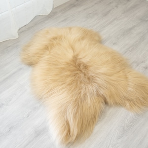 Real Icelandic Sheepskin Rug Dyed Blonde