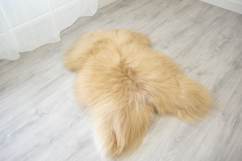 Real Icelandic Sheepskin Rug Dyed Blonde