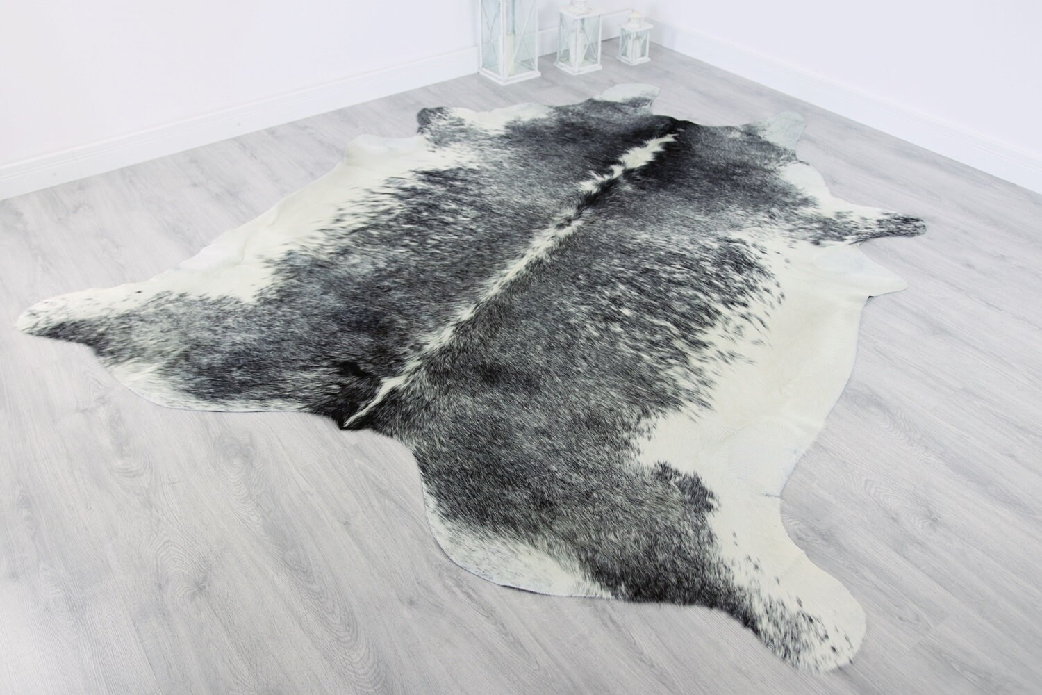 Premium Quality Giant Xxxl Cowhide Real Cowhide Rug Gray