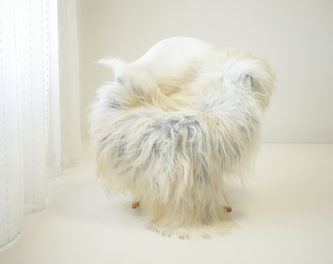 Real Icelandic Sheepskin Rug Scandinavian Home Decor Sofa Sheepskin throw Chair Cover Natural Sheep Skin Rugs Ivory Gray #Iceland1437