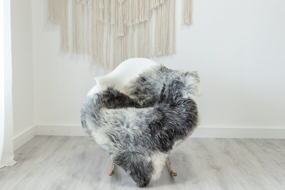 Real Sheepskin Rug Shaggy Rug Chair Cover Scandinavian Home Sheepskin Throw Sheep Skin White Gray Sheepskin Home Decor Rugs #Gut58