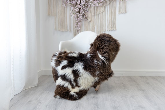Real Sheepskin Rug Shaggy Rug Chair Cover Scandinavian Home Sheepskin Throw Sheep Skin White Brown Sheepskin Home Decor Rugs #herdwik188