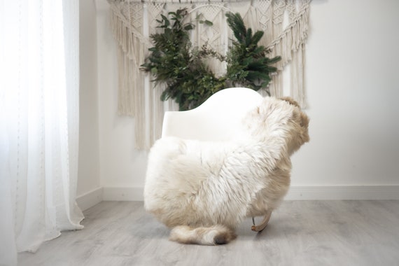 Real Sheepskin Rug Shaggy Rug Chair Cover Scandinavian Home Sheepskin Throw Sheep Skin White Brown Sheepskin Home Decor Rugs #herdwik362
