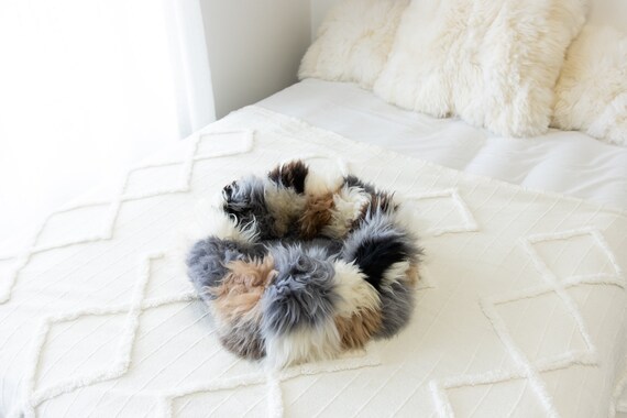 Sheepskin Cat Bed Or Dog Bed Cat Cave Unique Pet Bed Cat House Pet Furniture Hand Made With Genuine Real Sheepskin XXL Extra Large #Bed4