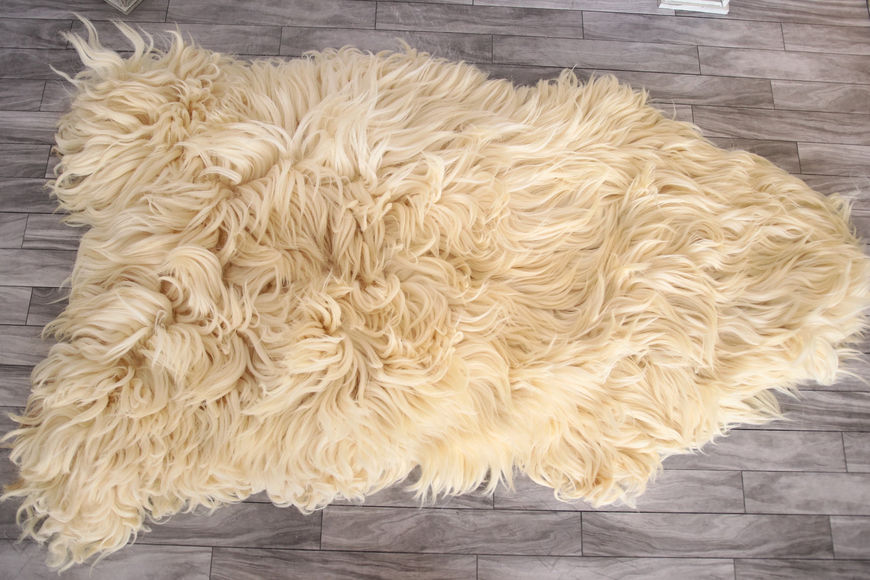 EXTREMALLY RARE SHEEPSKIN Dartmoor Sheepskin Rug Curly fur Rug
