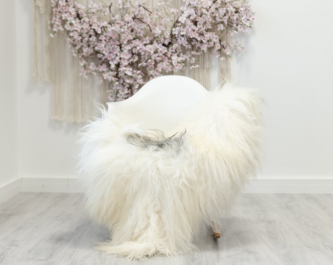 Real Icelandic Sheepskin Rug Scandinavian Decor Sofa Sheepskin throw Chair Cover Natural Sheep Skin Rugs Creamy White Gray #Iceland190