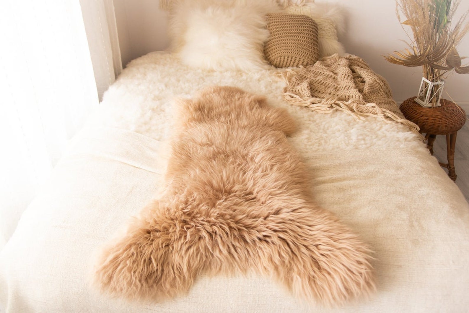 Champagne Pink Sheepskin Sheepskin Rug Pale Pink Etsy