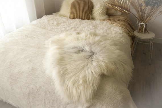 Real Icelandic Sheepskin Rug Scandinavian Decor Sofa Sheepskin throw Chair Cover Natural Sheep Skin Rugs Gray White Fur Rug #Dziatisl3