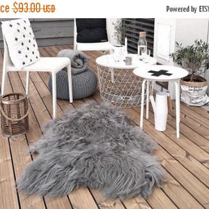ON SALE Genuine Natural Icelandic Sheepskin Rug | Sheepskin throw | Chair Cover |Super Soft Rug| nordic rug | Scandinavian Rug