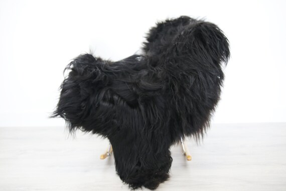 ON SALE BIG Sale Black Sheepskin | Icelandic Sheepskin | Real Sheepskin Rug | Scandinavian Sheep skin| Shaggy Rug | Chair Cover | home decor