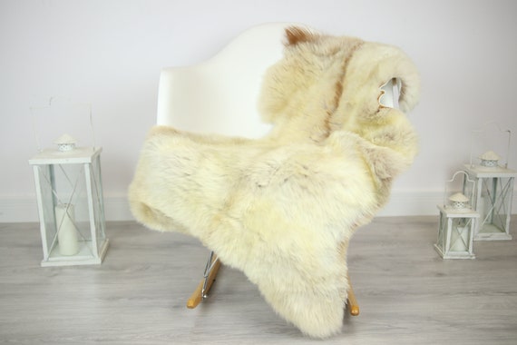 Sheepskin Rug | Real Sheepskin Rug | Shaggy Rug | Chair Cover | Sheepskin Throw | Beige Sheepskin | Home Decor | #JAC11