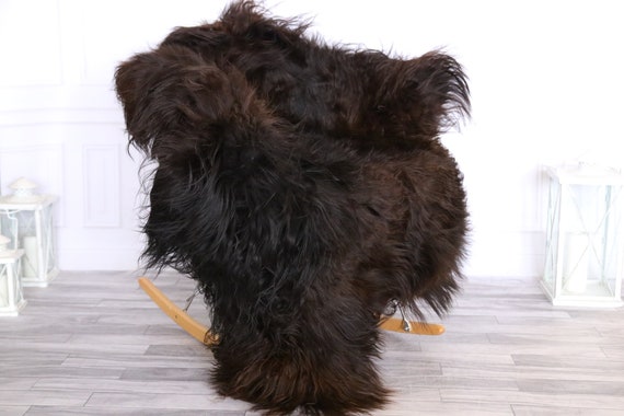 Icelandic Sheepskin | Real Sheepskin Rug | CHRISTMAS DECOR | Sheepskin Rug | Brown Black | Fur Rug | Homedecor #LISISL11