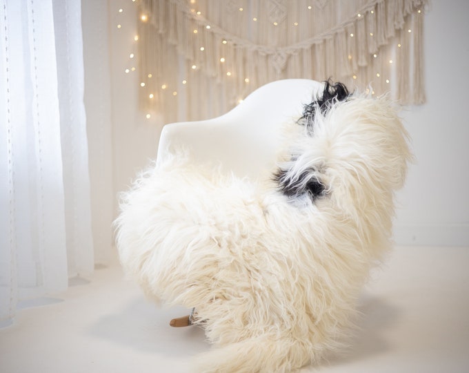 Real Icelandic Sheepskin Rug Scandinavian Decor Sofa Sheepskin throw Chair Cover Natural Sheep Skin Rugs Blanket Brown Ivory #Iceland667
