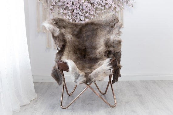 Reindeer Hide | Reindeer Rug | Reindeer Skin | Throw XXL EXTRA LARGE - Scandinavian Style Christmas Decor Brown White Hide #Reindeer45
