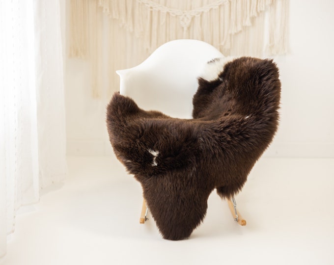 Real Sheepskin Rug Shaggy Rug Chair Cover Scandinavian Home Sheepskin Throw Sheep Skin Brown Ivory Sheepskin Home Decor Rugs #herdwik949