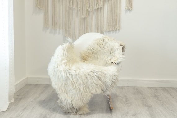 Real Sheepskin Rug Shaggy Rug Chair Cover Scandinavian Home Sheepskin Throw Sheep Skin White Gray Sheepskin Home Decor Rugs #Gut80
