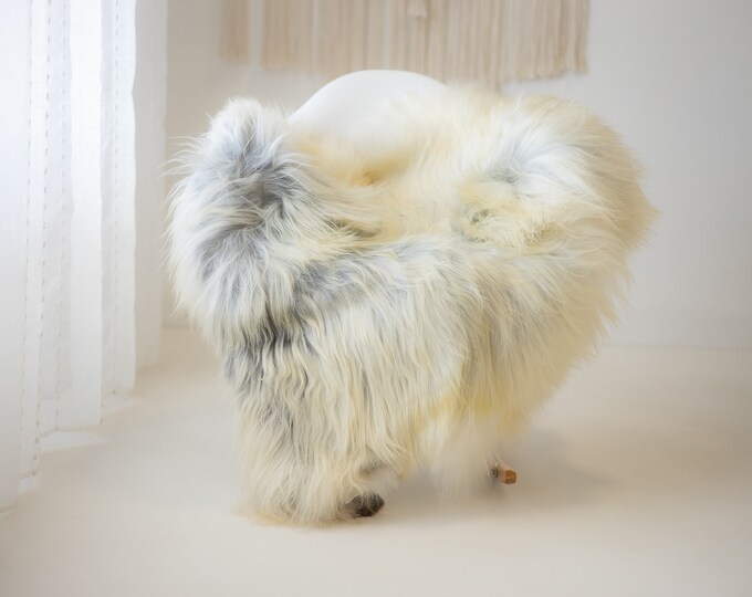 Real Icelandic Sheepskin Rug Scandinavian Decor Sofa Sheepskin throw Chair Cover Natural Sheep Skin Rugs Gray Ivory #Iceland1055