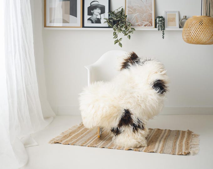 Real Sheepskin Rug Shaggy Rug Chair Cover Scandinavian Home Sheepskin Throw Sheep Skin Ivory Brown Sheepskin Home Decor Rugs #Mher177