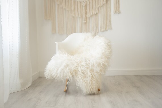 Real Icelandic Sheepskin Rug Scandinavian Home Decor Sofa Sheepskin throw Chair Cover Natural Sheep Skin Rugs Ivory fur #Iceland517