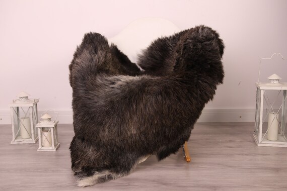 Real Sheepskin Rug Shaggy Rug Chair Cover Sheepskin Throw Sheep Skin Gray Brown Sheepskin Home Decor Rugs #8her11