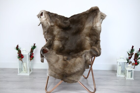 Reindeer Hide | Reindeer Rug | Reindeer Skin | Throw - Scandinavian Style #ERE28 145x110 | Christmas Decor |