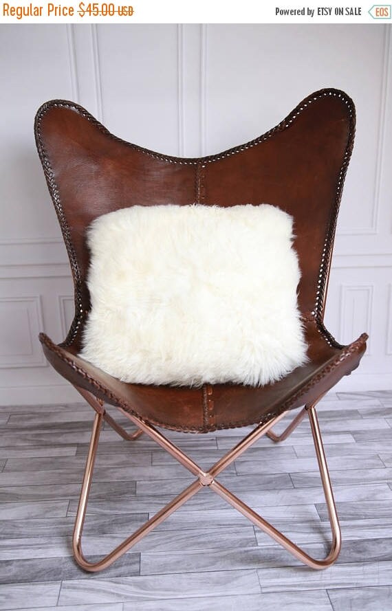Real Creamy White Sheepskin Pillow Sheepskin Cushion 3 SIZES! M, L, XL