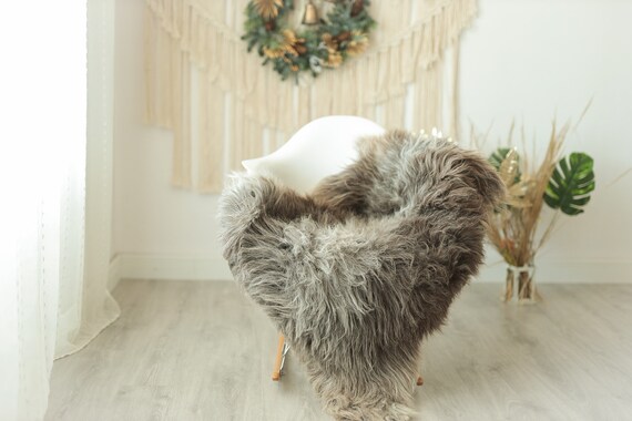 Real Sheepskin Rug Shaggy Rug Chair Cover Sheepskin Throw Sheep Skin Gray Ivory Sheepskin Home Decor Rugs #Gut20