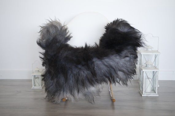 Real Icelandic Sheepskin Rug Scandinavian Decor Sofa Sheepskin throw Chair Cover Natural Sheep Skin Rugs Gray Blanket Fur Rug #isleb33