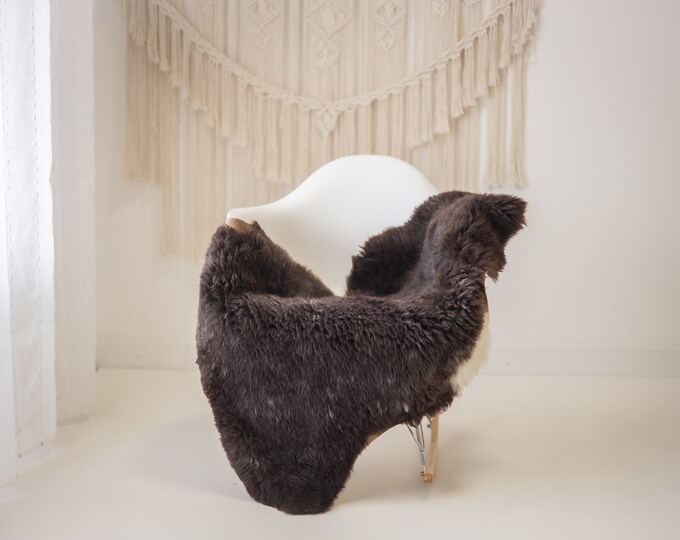 Real Sheepskin Rug Shaggy Rug Chair Cover Scandinavian Home Sheepskin Throw Sheep Skin Brown Sheepskin Home Decor Rugs #herdwik552