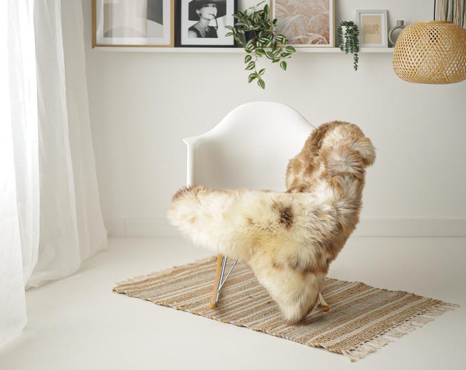 Real Sheepskin Rug Shaggy Rug Chair Cover Scandinavian Home Sheepskin Throw Sheep Skin Ivory Gray Sheepskin Home Decor Rugs #Mher138