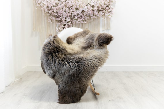 Real Sheepskin Merino Rug Shaggy Rug Chair Cover Sheepskin Throw Sheep Skin Sheepskin Home Decor Rugs Blanket Ivory Brown #herdwik169