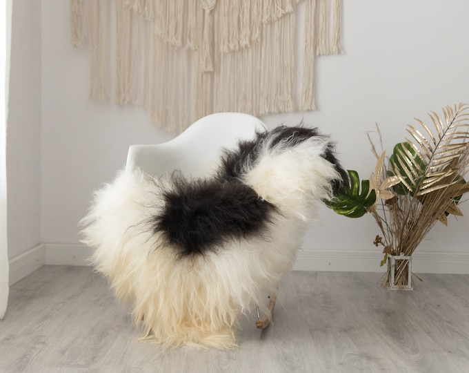 Real Icelandic Sheepskin Rug Scandinavian Decor Sofa Sheepskin throw Chair Cover Natural Sheep Skin Rugs Blanket Ivory Brown #Iceland136