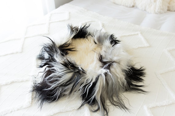 Sheepskin Cat Bed Or Dog Bed Cat Cave Unique Pet Bed Cat House Pet Furniture Hand Made With Genuine Real Sheepskin XXL Extra Large #Bed6