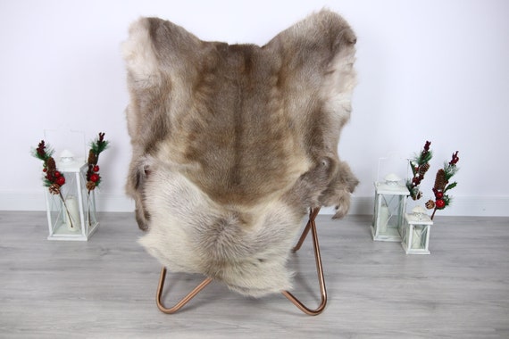 Reindeer Hide | Reindeer Rug | Reindeer Skin | Throw - Scandinavian Style #ERE3 150x115 | Christmas Decor |