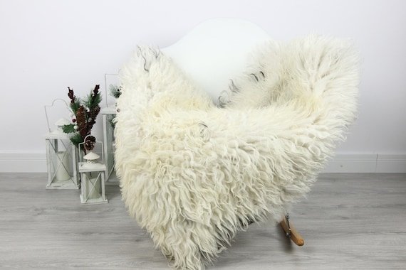Organic Sheepskin Rug, Real Sheepskin Rug, Curly Sheepskin, Gray Beige Sheepskin Rug Christmas Home #CURLGUT5