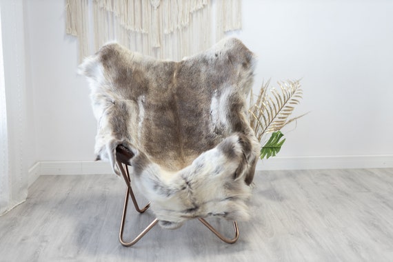 Reindeer Hide | Reindeer Rug | Reindeer Skin | Throw XXL EXTRA LARGE - Scandinavian Style Christmas Decor Brown White Hide #Reindeer23
